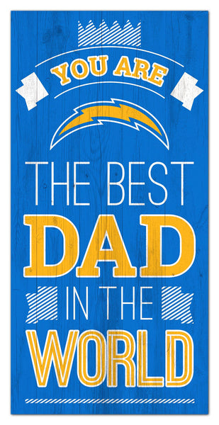 Wholesale NFL1079-Best Dad in the world 6x12 / N1079-Los Angeles Chargers