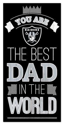 Wholesale NFL1079-Best Dad in the world 6x12 / N1079-Las Vegas Raiders