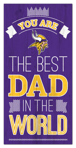 Wholesale NFL1079-Best Dad in the world 6x12 / N1079-Minnesota Vikings