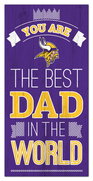 Wholesale NFL1079-Best Dad in the world 6x12 / N1079-Minnesota Vikings