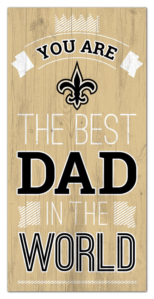 Wholesale NFL1079-Best Dad in the world 6x12 / N1079-New Orleans Saints