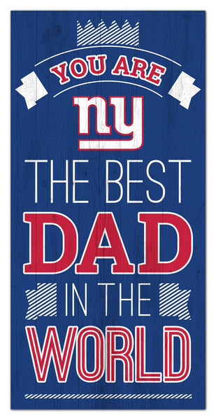 Wholesale NFL1079-Best Dad in the world 6x12 / N1079-New York Giants