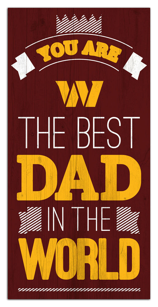 Wholesale NFL1079-Best Dad in the world 6x12 / N1079-Washington Commanders