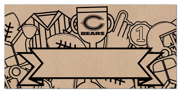 Wholesale NFL1082-Name Banner Color-In 6x12 / N1082-Chicago Bears