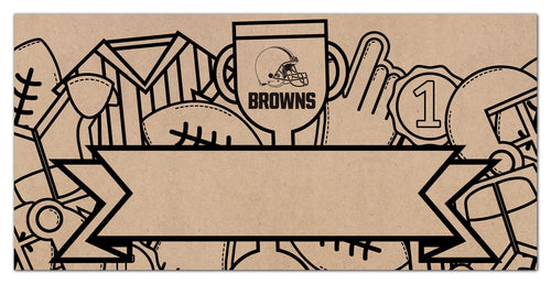 Wholesale NFL1082-Name Banner Color-In 6x12 / N1082-Cleveland Browns