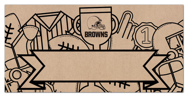 Wholesale NFL1082-Name Banner Color-In 6x12 / N1082-Cleveland Browns