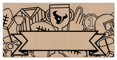 Wholesale NFL1082-Name Banner Color-In 6x12 / N1082-Houston Texans