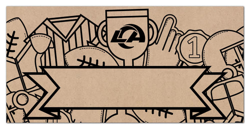 Wholesale NFL1082-Name Banner Color-In 6x12 / N1082-Los Angeles Rams