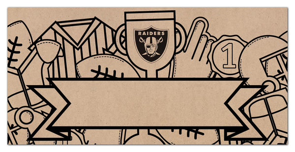 Wholesale NFL1082-Name Banner Color-In 6x12 / N1082-Las Vegas Raiders