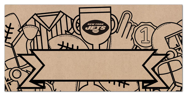 Wholesale NFL1082-Name Banner Color-In 6x12 / N1082-New York Jets