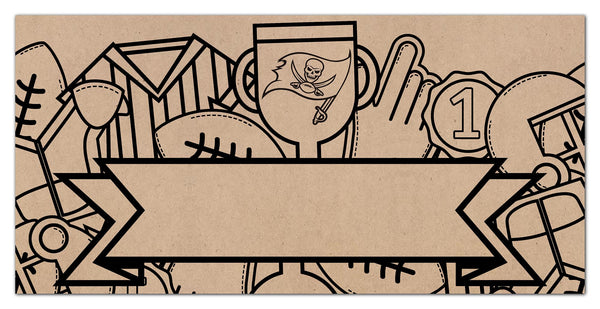 Wholesale NFL1082-Name Banner Color-In 6x12 / N1082-Tampa Bay Buccaneers