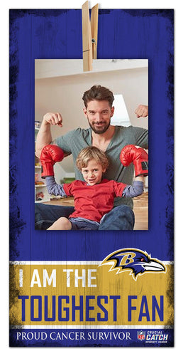 Wholesale NFL1093-Toughest Fan Clothespin 6x12 / N1093-Baltimore Ravens