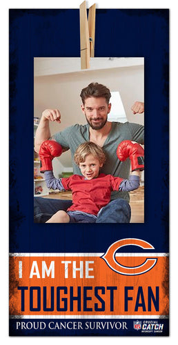 Wholesale NFL1093-Toughest Fan Clothespin 6x12 / N1093-Chicago Bears