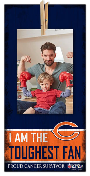 Wholesale NFL1093-Toughest Fan Clothespin 6x12 / N1093-Chicago Bears