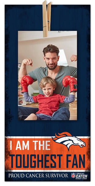 Wholesale NFL1093-Toughest Fan Clothespin 6x12 / N1093-Denver Broncos
