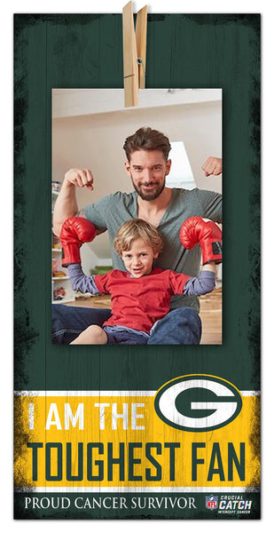 Wholesale NFL1093-Toughest Fan Clothespin 6x12 / N1093-Green Bay Packers