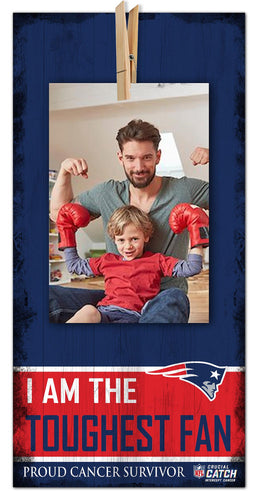 Wholesale NFL1093-Toughest Fan Clothespin 6x12 / N1093-New England Patriots
