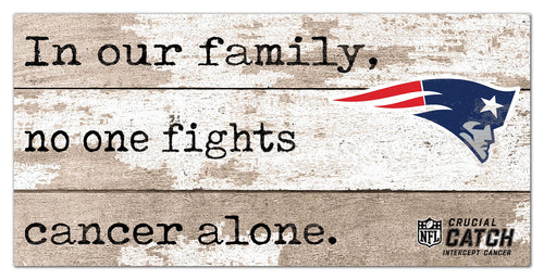 Wholesale NFL1094-No One Fights Alone 6x12 / N1094-New England Patriots