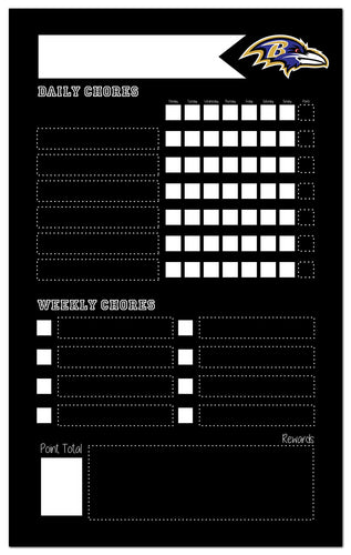 Wholesale NFL2021-Chore Chart Chalboard 11x19 / N2021-Baltimore Ravens