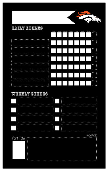 Wholesale NFL2021-Chore Chart Chalboard 11x19 / N2021-Denver Broncos