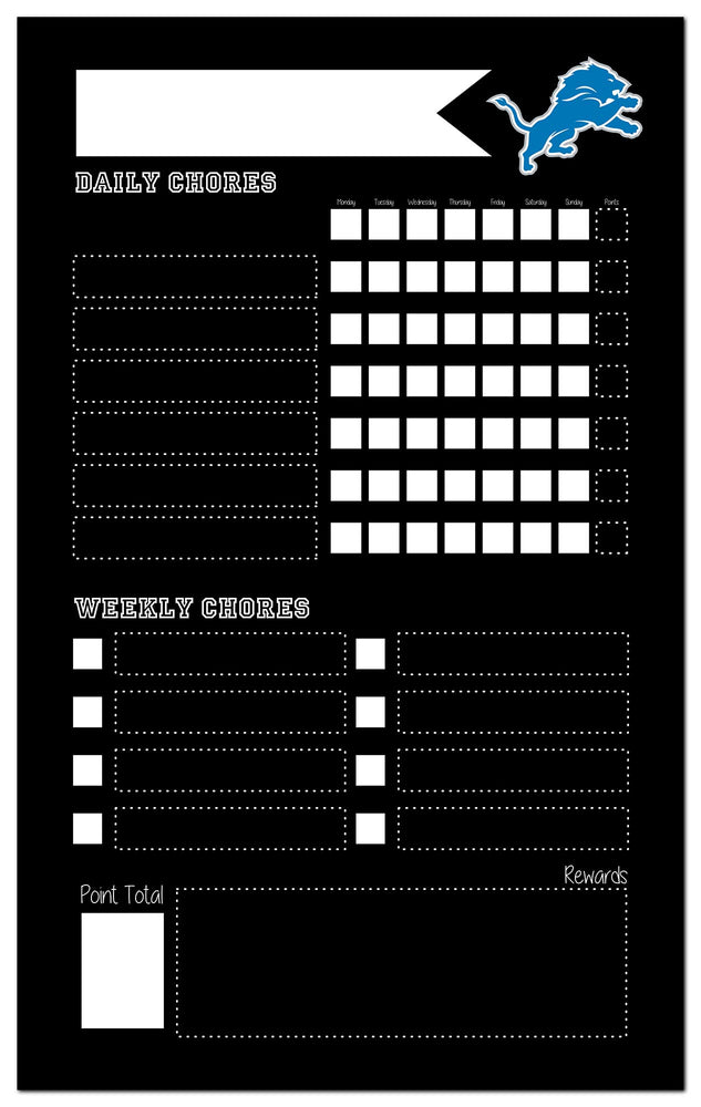 Wholesale NFL2021-Chore Chart Chalboard 11x19 / N2021-Detroit Lions