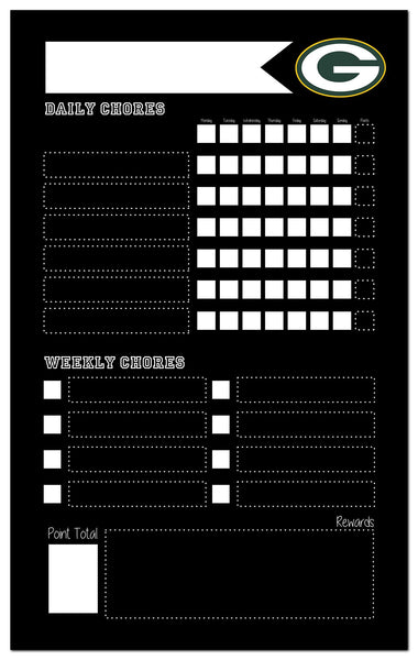 Wholesale NFL2021-Chore Chart Chalboard 11x19 / N2021-Green Bay Packers