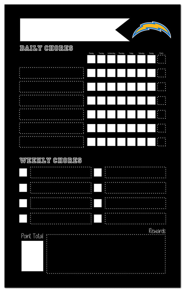 Wholesale NFL2021-Chore Chart Chalboard 11x19 / N2021-Los Angeles Chargers