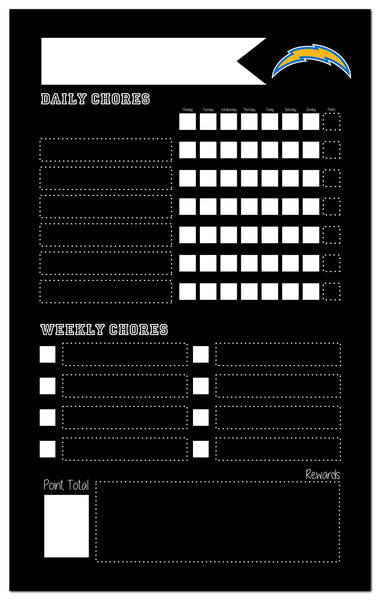 Wholesale NFL2021-Chore Chart Chalboard 11x19 / N2021-Los Angeles Chargers