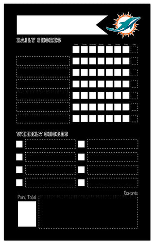 Wholesale NFL2021-Chore Chart Chalboard 11x19 / N2021-Miami Dolphins