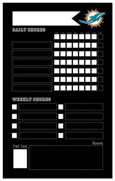 Wholesale NFL2021-Chore Chart Chalboard 11x19 / N2021-Miami Dolphins
