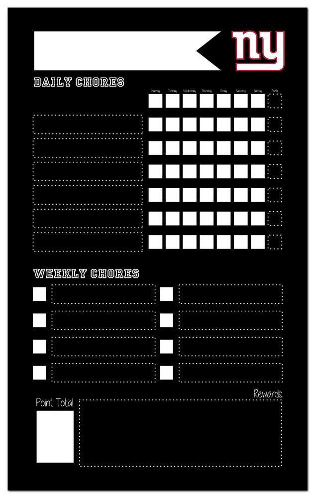 Wholesale NFL2021-Chore Chart Chalboard 11x19 / N2021-New York Giants