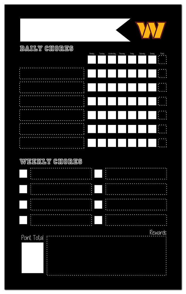 Wholesale NFL2021-Chore Chart Chalboard 11x19 / N2021-Washington Commanders