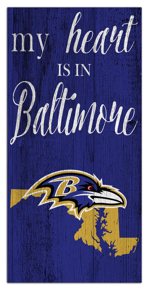 Wholesale NFL2029-My Heart is 6x12 / N2029-Baltimore Ravens