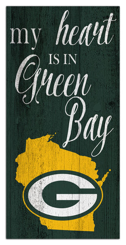 Wholesale NFL2029-My Heart is 6x12 / N2029-Green Bay Packers