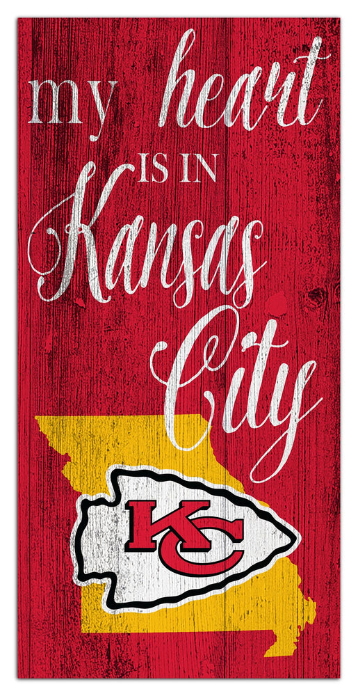 Wholesale NFL2029-My Heart is 6x12 / N2029-Kansas City Chiefs