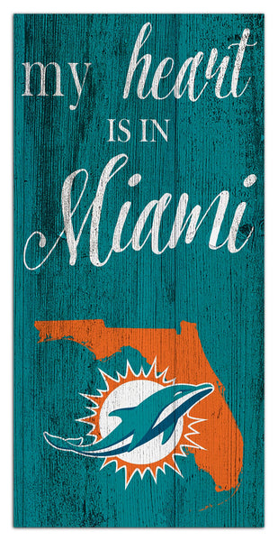 Wholesale NFL2029-My Heart is 6x12 / N2029-Miami Dolphins