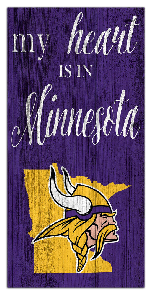 Wholesale NFL2029-My Heart is 6x12 / N2029-Minnesota Vikings