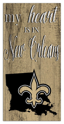 Wholesale NFL2029-My Heart is 6x12 / N2029-New Orleans Saints