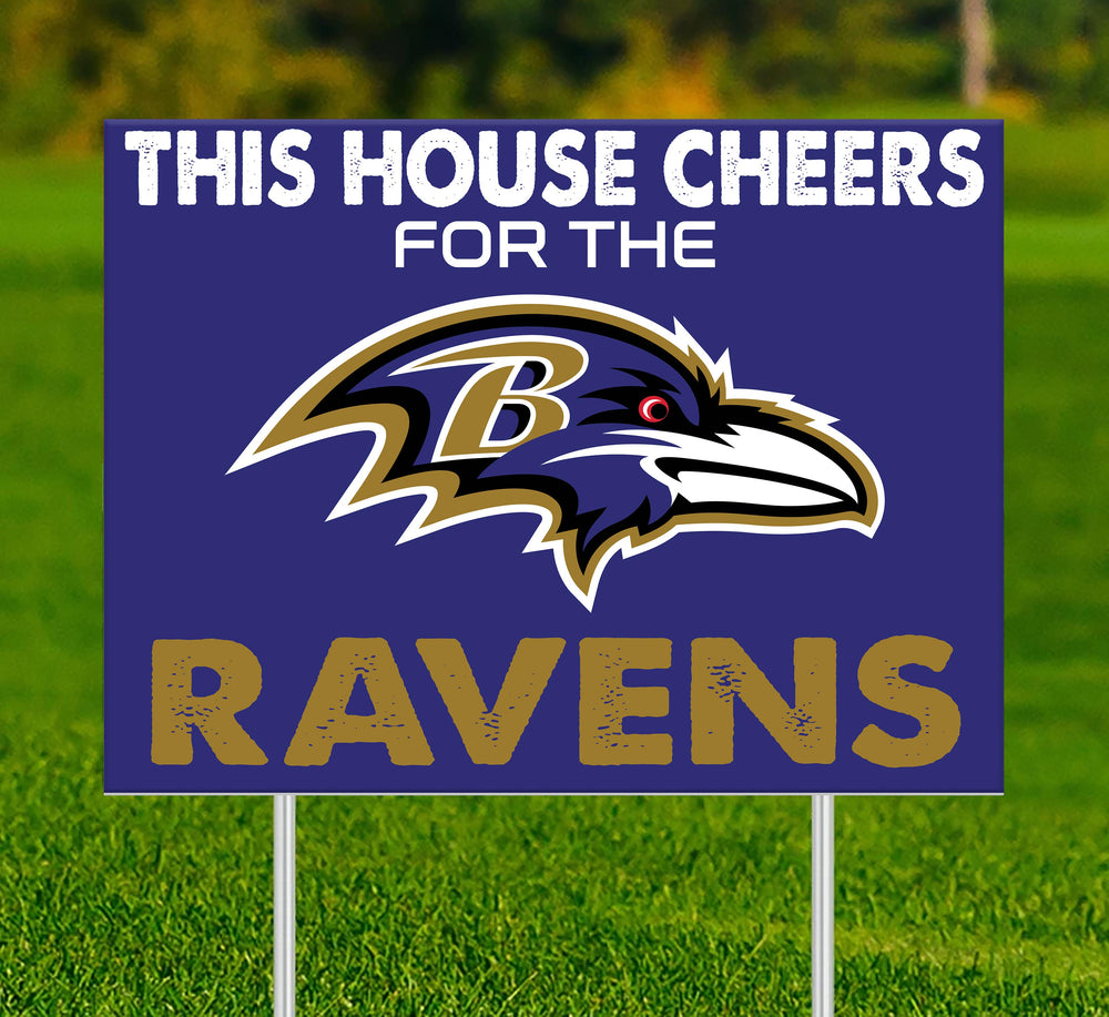 Wholesale NFL2033-This House Cheers Yard Sign / N2033-Baltimore Ravens