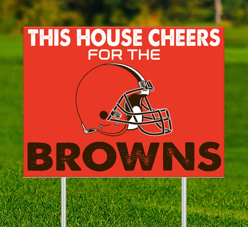 Wholesale NFL2033-This House Cheers Yard Sign / N2033-Cleveland Browns