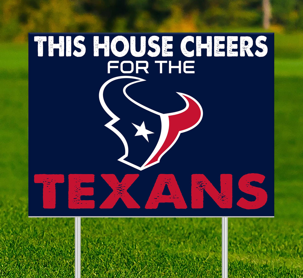 Wholesale NFL2033-This House Cheers Yard Sign / N2033-Houston Texans