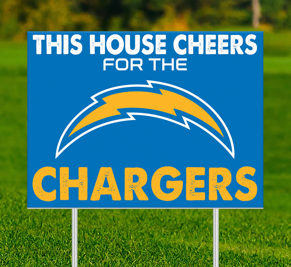 Wholesale NFL2033-This House Cheers Yard Sign / N2033-Los Angeles Chargers