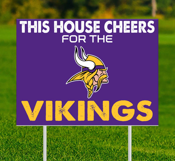 Wholesale NFL2033-This House Cheers Yard Sign / N2033-Minnesota Vikings