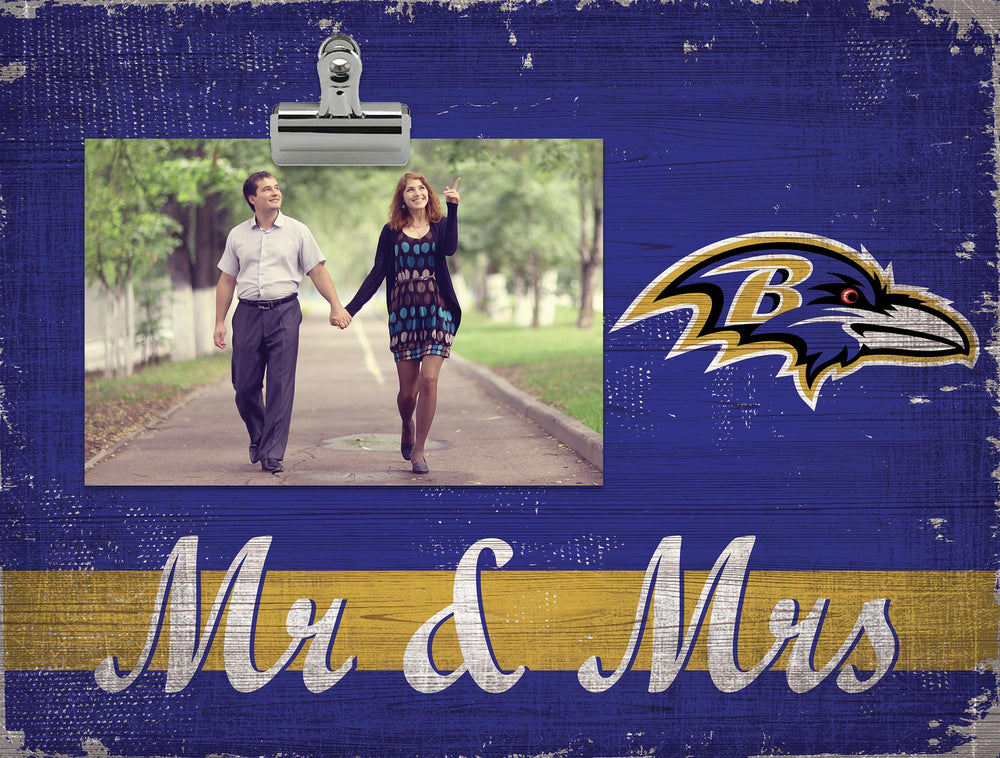 Wholesale NFL2034-Mr & Mrs Clip Frame / N2034-Baltimore Ravens