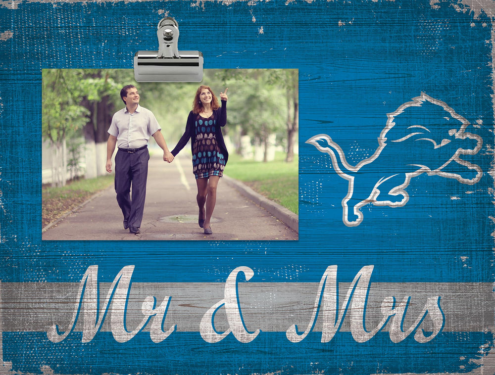 Wholesale NFL2034-Mr & Mrs Clip Frame / N2034-Detroit Lions