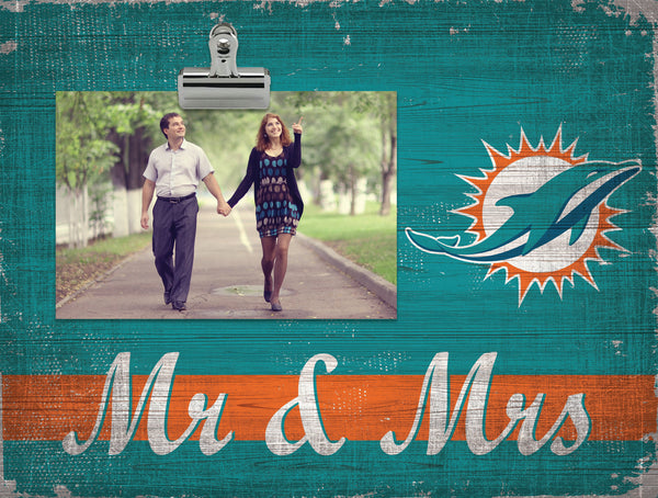 Wholesale NFL2034-Mr & Mrs Clip Frame / N2034-Miami Dolphins