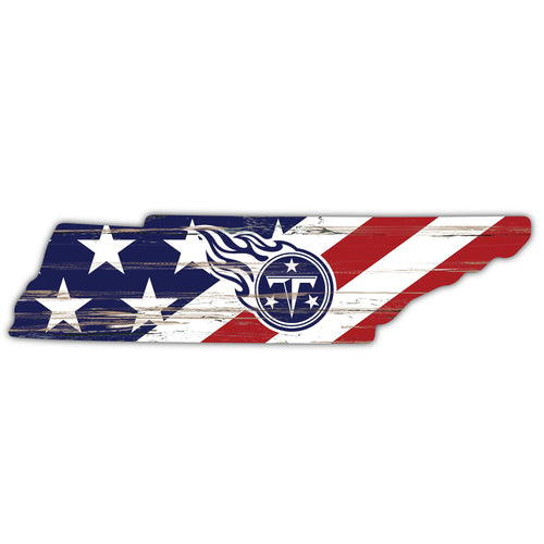 Wholesale NFL2043-American Flag State Cutout 12in / N2043-Tennessee Titans