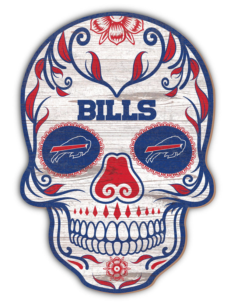 Wholesale NFL2044-Sugar Skull 12in / N2044-Buffalo Bills