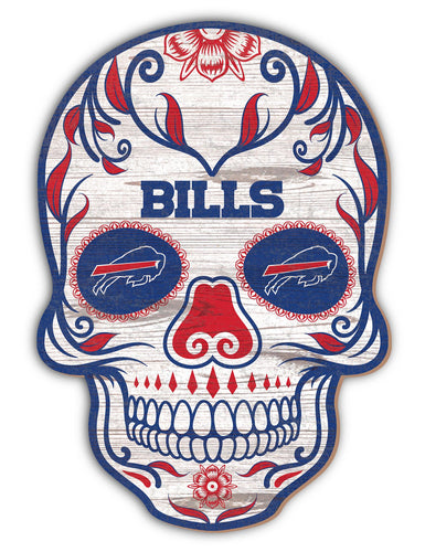 Wholesale NFL2044-Sugar Skull 12in / N2044-Buffalo Bills