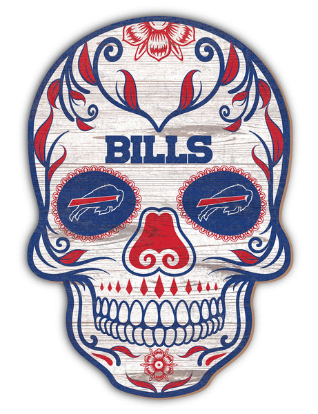 Wholesale NFL2044-Sugar Skull 12in / N2044-Buffalo Bills